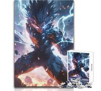 Puzzle de 1000 pièces pour Adultes, thème Super-héros Anime avec éclairs, Jeu éducatif Familial, défi Difficile, idées Cadeaux, Dimensions:38x52cm
