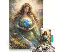 Puzzle de 1000 pièces pour Adultes Thème Terre Mère Jeu de Construction pour s'amuser en Famille renforcer Les Liens Amoureux 38x26cm