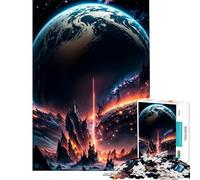 Puzzle de 1000 pièces pour Adultes Thème Volcan et Terre Jeu Manuel et éducatif Cadeau d'anniversaire pour Toute la Famille (Dimensions 38x52cm)
