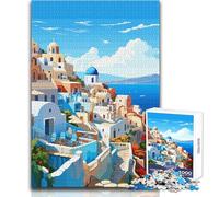 Puzzle de 1000 pièces pour Adultes, thème Voyage en Grèce, Art et défis Uniques, Analyse et logique, Cadeau Amusant Dimensions 38x26cm
