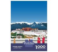 Puzzle De 1000 Pièces pour Adultes Tibet Travel Print Puzzle pour Adultes Jeu Familial Défi Difficile Cadeaux d'anniversaire Et Cadeaux Uniques 52x38cm/1000pcs