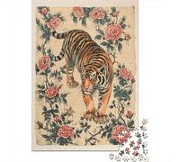 Puzzle De 1000 Pièces pour Adultes Tiger Wall Art Print-8 Puzzles pour Adultes - Décoration Murale - Décoration Intérieure - Cadeaux Uniques d'anniversaire Et De Noël 38x26cm/1000pcs