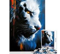 Puzzle de 1000 pièces pour Adultes Tigre de l'ombre à Monter soi-même Un pour se détendre et s'amuser Contient Une liste de souhaits avec Le Père Noël Dimensions 38x52 cm