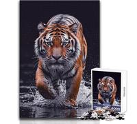 Puzzle de 1000 pièces pour Adultes - Tigre en colère - Détendez-Vous Pendant Votre Temps Libre - Découpe Nette et Assemblage sans Couture - Dimensions:38x26cm