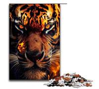 Puzzle de 1000 pièces pour Adultes Tigres de Feu Un Jeu de Puzzle idéal comme Cadeau pour Toute la Famille 75x50cm