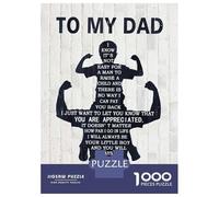 Puzzle De 1000 Pièces pour Adultes to My Dad Father Day Puzzles pour Adolescents Cadeau d'anniversaire Stimule Le Cerveau Jeu Stimulant Cadeaux 38x26cm/1000pcs