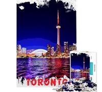 Puzzle de 1000 pièces pour Adultes Toronto Jigsaws Jeu Manuel Décoration Parfaite Idée Cadeau pour Toute la Famille (Dimensions 38x52cm)