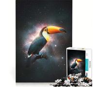 Puzzle de 1000 pièces pour Adultes Toucan dans l'espace Jeu de réflexion activités familiales Cadeaux Originaux pour Anniversaires et Noël 38x52cm