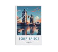 Puzzle de 1000 pièces pour Adultes - Tower Bridge, Londres - Puzzle Stimulant - Puzzle Difficile pour décoration familiale - 38 x 52 cm