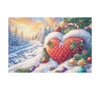 Puzzle De 1000 Pièces pour Adultes Train en cœur 1000 PCS 75x50cm Niveau Intermédiaire Idéal pour Amélioration Compétences Entraînement Pensée Logique