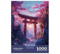 Puzzle De 1000 Pièces pour Adultes Tranquil Torii Horizon Puzzle pour Adultes Jeu Manuel Décoration Murale Activités Amusantes À La Maison, 38x26cm/1000pcs