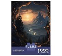 Puzzle De 1000 Pièces pour Adultes Tranquil View from A Cave Puzzle Adulte Jeu Manuel Décoration Parfaite Jeu Stimulant Cadeaux 70x50cm/1000pcs