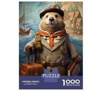 Puzzle De 1000 Pièces pour Adultes Travel Guide Sea Otter Puzzle Adulte, Jeu De Réflexion, Cadeau d'anniversaire, Difficile À Compléter 52x38cm/1000pcs
