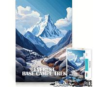 Puzzle de 1000 pièces pour Adultes Trek au Camp de Base de l'Everest au Népal Découpe Parfaite Jeu de Concentration pour Un Moment de détente et de détente Cadeau ou de Loisir