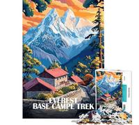Puzzle de 1000 pièces pour Adultes Trek au Camp de Base de l'Everest au Népal Jeu éducatif et captivant pour développer la Patience Idée Cadeau Décoration d'intérieur (38x26cm)