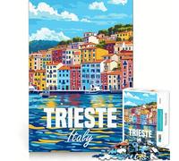 Puzzle de 1000 pièces pour Adultes, Trieste, Italie, Finitions soignées, Jeu cognitif, Jouet Relaxant, décoration Murale de Noël (38x26cm)