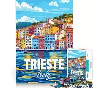 Puzzle de 1000 pièces pour Adultes, Trieste, Italie, pièces Bien ajustées, Jeu de logique, Moment de détente et de Plaisir, Cadeau d'anniversaire Amusant (50x75cm)