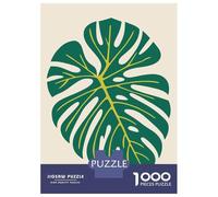 Puzzle De 1000 Pièces Pour Adultes Tropical Leaf Illustration Puzzles Pour Adolescents, Passe-temps Idéal Pour Les Vacances À La Maison, Jeu Éducatif Et Stimulant À Compléter En Famille 52x38cm/1000pc