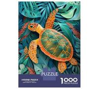 Puzzle De 1000 Pièces pour Adultes, Turtle Flat Paper Craft, Expérience Puzzle Relaxante, Divertissement D’Hiver, Carton Épais Premium, 52x38cm/1000pcs