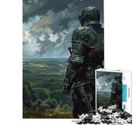 Puzzle de 1000 pièces pour Adultes Un Chevalier au Sommet d'une Colline Stimule Le Cerveau et réduit Le Stress Jeu Familial à partir de 14 Ans 38x52cm