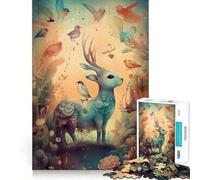 Puzzle de 1000 pièces pour Adultes : Un Jeu de mémoire féérique,rêveur et Adorable,avec des pièces Parfaitement emboîtables et sans espaces,idéal pour Une Pause mentale apaisante (38x52cm)