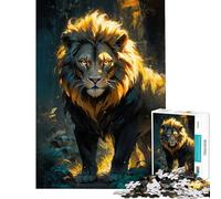 Puzzle de 1000 pièces pour Adultes Un Lion contemple Son Territoire Puzzle à Monter soi-même décoration Murale Cadeau Original pour Un Anniversaire ou Noël (50x75cm)