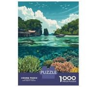 Puzzle De 1000 Pièces pour Adultes Underwater in Raja Ampat Puzzle Casse-tête Jeu De Rapidité des Mains pour Les Joueurs 52x38cm/1000pcs