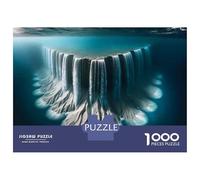 Puzzle De 1000 Pièces pour Adultes Underwater Waterfall Puzzle pour Adolescents - Niveau Difficile - Chaque Pièce Est Unique - Jeu Amusant Et Stimulant pour Toute La Famille 38x26cm/1000pcs
