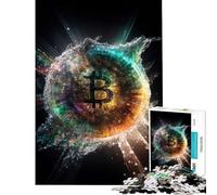 Puzzle de 1000 pièces pour Adultes Univers Bitcoin V Niveau Difficile et Stimulant Activité familiale Jeu Pratique à partir de 14 Ans (38x26cm)