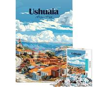Puzzle de 1000 pièces pour Adultes Ushuaia Argentine Jeu Familial de précision pour Les Amateurs de Jeux (Dimensions 75x50cm)