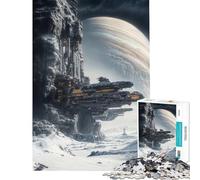 Puzzle de 1000 pièces pour Adultes Vaisseau Spatial amarré à Une Falaise Jeu éducatif et ludique décoration intérieure pour Un Père Noël Secret (50x75cm)