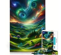 Puzzle de 1000 pièces pour Adultes Vallée Céleste »,décor soigné,Jeu d'entraînement et de réflexion,Cadeau de Loisirs Festif (50x75cm)