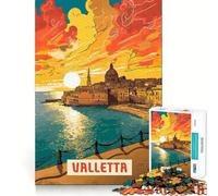 Puzzle de 1000 pièces pour Adultes Valletta Fine Edge Craft, Jeu cognitif, Jouet Relaxant, décoration Murale de Noël (38x52cm)