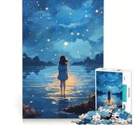 Puzzle de 1000 pièces pour Adultes Van Gogh Le Ciel étoilé Jeu de Construction Interaction Parent-Enfant renforce Les Liens d'amour au Sein du Couple 50x75cm