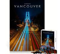 Puzzle de 1000 pièces pour Adultes, Vancouver, Canada, 38x26cm, idéal pour se remémorer Le passé, se détendre et s'amuser Un Cadeau de Noël Amusant et Solide