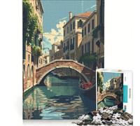 Puzzle de 1000 pièces pour Adultes Venise Italie Jeu éducatif Course de Vitesse Manuelle idéal comme Cadeau pour Toute la Famille 38x52cm