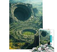 Puzzle de 1000 pièces pour Adultes Vestiges d'une Ville Extraterrestre Jeu de Puzzle Relaxant Décoration Murale Cadeau Unique pour Un Anniversaire ou Noël (Dimensions 38x52cm)