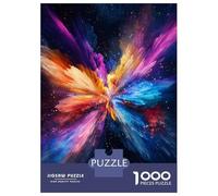 Puzzle De 1000 Pièces pour Adultes Vibrant Cosmic Burst Puzzles pour Adultes - Décoration Murale - Stimule La Mémoire - Cadeaux Uniques pour Anniversaires Et Noël 52x38cm/1000pcs