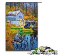 Puzzle de 1000 pièces pour Adultes Vieux Moulin Décompression intellectuelle Jeu éducatif Idée Cadeau 75 x 50 cm