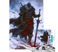 Puzzle de 1000 pièces pour Adultes Viking Berserk Chevalier des neiges Un défi à relever Un Jeu éducatif à Faire soi-même pour Les 14 Ans et Plus (38x26cm)