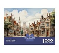 Puzzle De 1000 Pièces pour Adultes Vintage European Townscape-2 Puzzle, Jouet, Décoration Murale, mais Aussi Amusant Et Humoristique, Activités À La Maison, 52x38cm/1000pcs