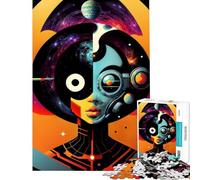 Puzzle de 1000 pièces pour Adultes Visage Abstrait dans l'espace Jeu intellectuel Jeu Impossible pour Toute la Famille Cadeau pour Femmes et Hommes (Dimensions 75x50cm)
