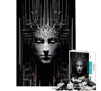 Puzzle de 1000 pièces pour Adultes Visage Techno Jeu de réflexion captivant et addictif pour cultiver la Patience Cadeau Amusant pour Femmes (Dimensions 50x75cm)