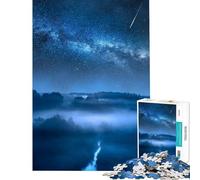 Puzzle de 1000 pièces pour Adultes Voie lactée au-Dessus d'une forêt Activités ludiques à la Maison Décoration Murale Jeux relaxants Convient aux Personnes de 14 Ans et Plus (50x75cm)