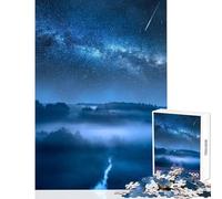 Puzzle de 1000 pièces pour Adultes Voie lactée au-Dessus d'une forêt Décoration Murale Jeu de Manipulation Renforce l'amour au Sein du Couple Dimensions 38x52cm