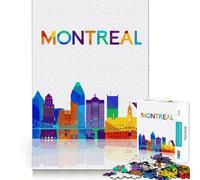 Puzzle de 1000 pièces pour Adultes Voyage à Montréal Jeu cognitif et Relaxant Décoration Murale de Noël (50x75cm)