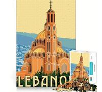 Puzzle de 1000 pièces pour Adultes Voyage au Liban Jeu de réflexion Amusant et précis Activité de Loisirs et d'anniversaire (38x26cm)