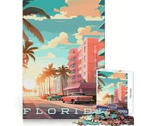 Puzzle de 1000 pièces pour Adultes, Voyage en Floride, pour se remémorer Le passé, se détendre et s'amuser (50x75cm), Cadeau de Noël idéal