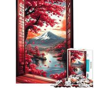 Puzzle de 1000 pièces pour Adultes Vue sur Le Mont Fuji Paysage Japonais Jeu de Construction Analyse et logique pour Les Amateurs de Jeux (Dimensions 38x26cm)