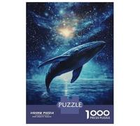 Puzzle De 1000 Pièces pour Adultes Whale in The Stars Adolescents Puzzles Anti-Stress Jeux Difficiles Défi Activités Amusantes À La Maison 70x50cm/1000pcs
